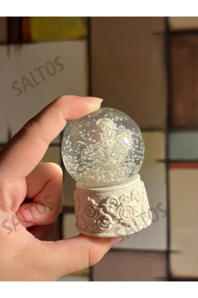 White Butterfly Gold Necklace and Snow Globe Birthday Gift for Lover Friend Necklace Snow Globe - SALTOS (1)