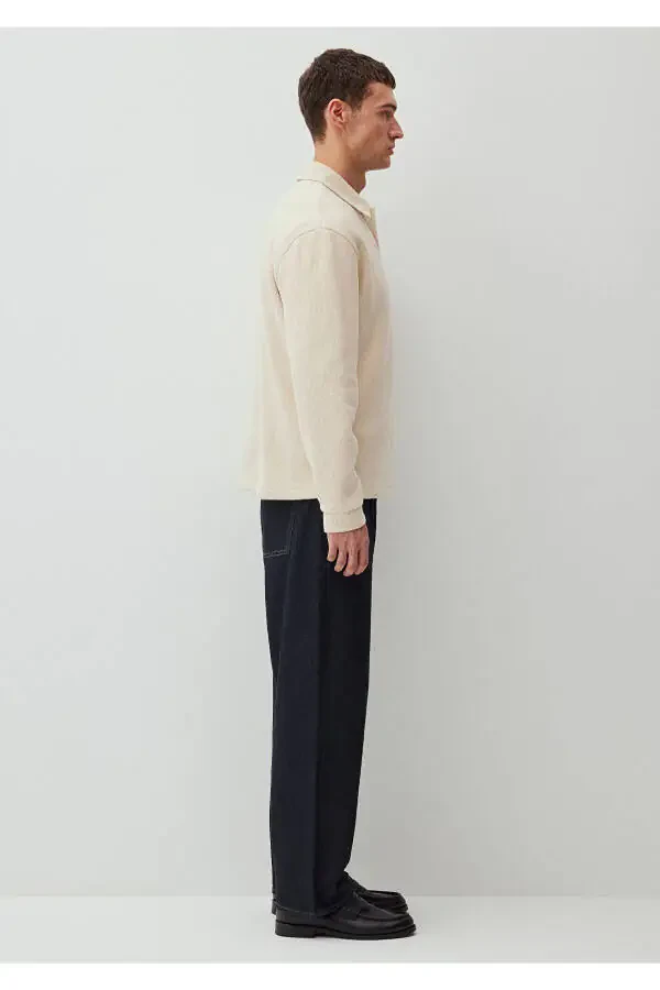 White Buttoned Basic Sweatshirt (0S10266-81202) - 6