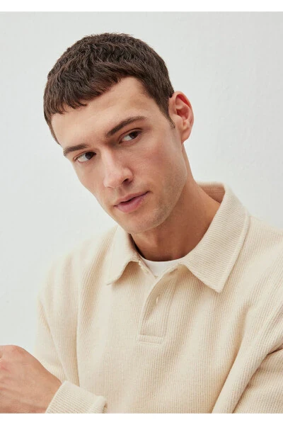 White Buttoned Basic Sweatshirt (0S10266-81202) - 7