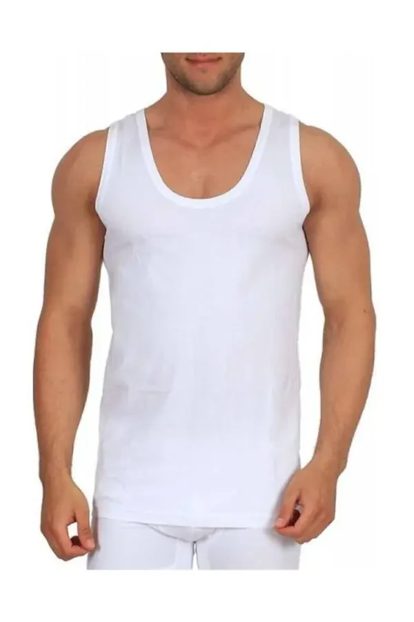 White Classic Men's Undershirt 6 Pack - 1