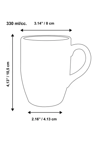 White Coffee Mug with Abstract Female Figure - Abstract Mug No: 2 - VIVAS (1)