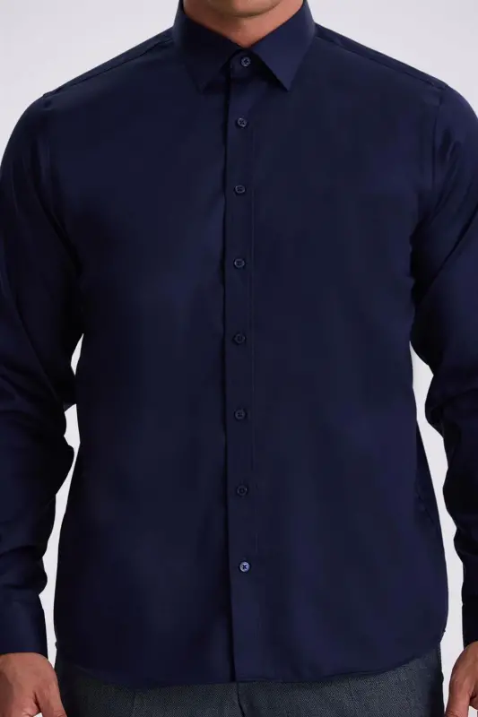 White Comfort 100% Cotton Fit Non-Iron Shirt - 3