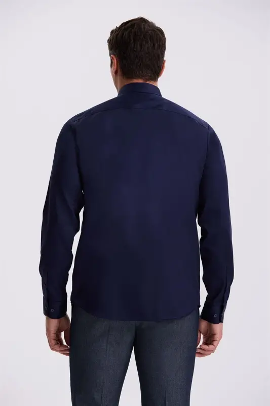 White Comfort 100% Cotton Fit Non-Iron Shirt - 4