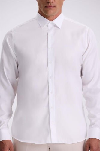 White Comfort Fit Easy Care 100% Cotton Non-Iron Shirt - 3