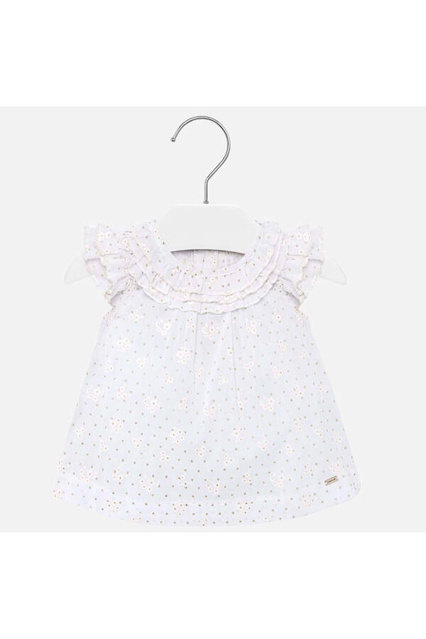 White Cream Baby Girl Romper - 4