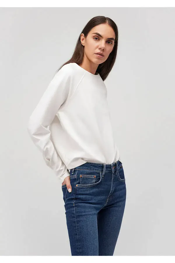 White crew neck sweatshirt (1S10150-70057) - 1