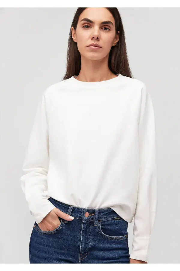 White crew neck sweatshirt (1S10150-70057) - 2