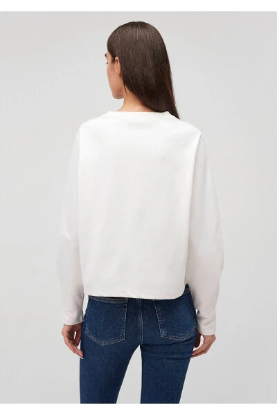 White crew neck sweatshirt (1S10150-70057) - 4