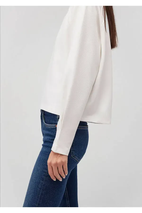 White crew neck sweatshirt (1S10150-70057) - 5
