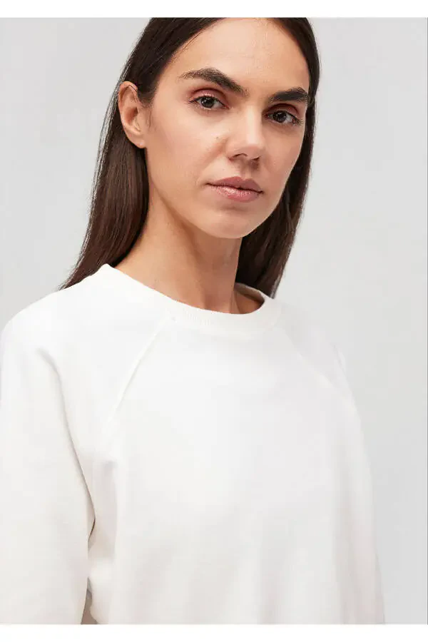 White crew neck sweatshirt (1S10150-70057) - 6