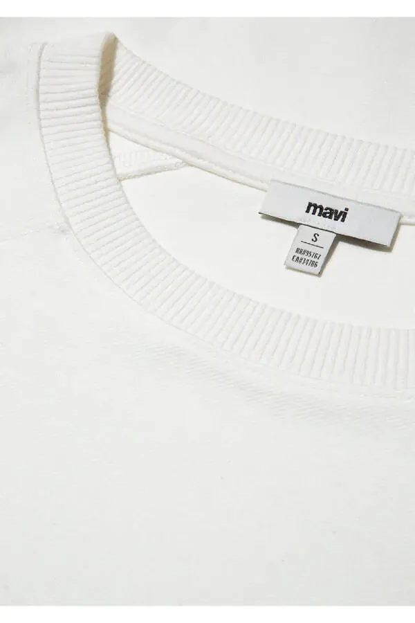 White crew neck sweatshirt (1S10150-70057) - 7