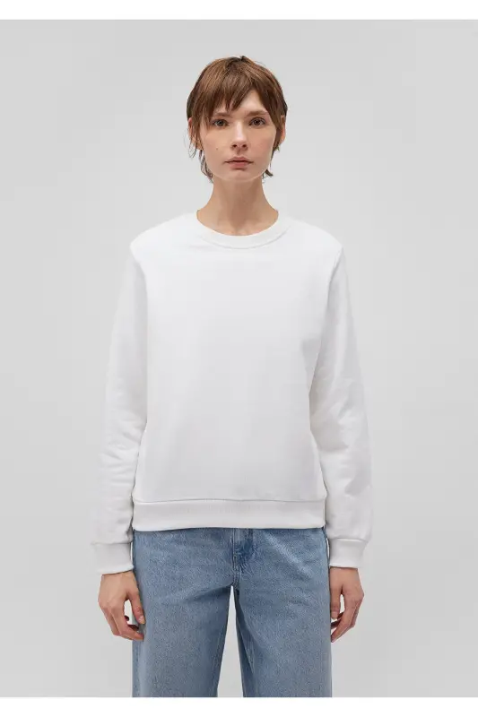 White crew neck sweatshirt (1S10183-80194) - 3