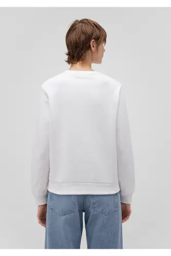White crew neck sweatshirt (1S10183-80194) - 4