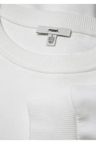 White crew neck sweatshirt (1S10183-80194) - 6