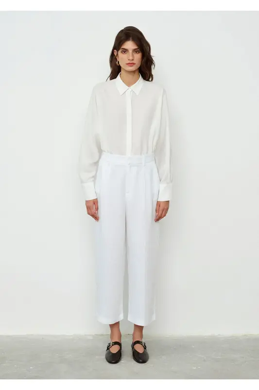 White Culotte Trousers 1010781-70057 - MAVI