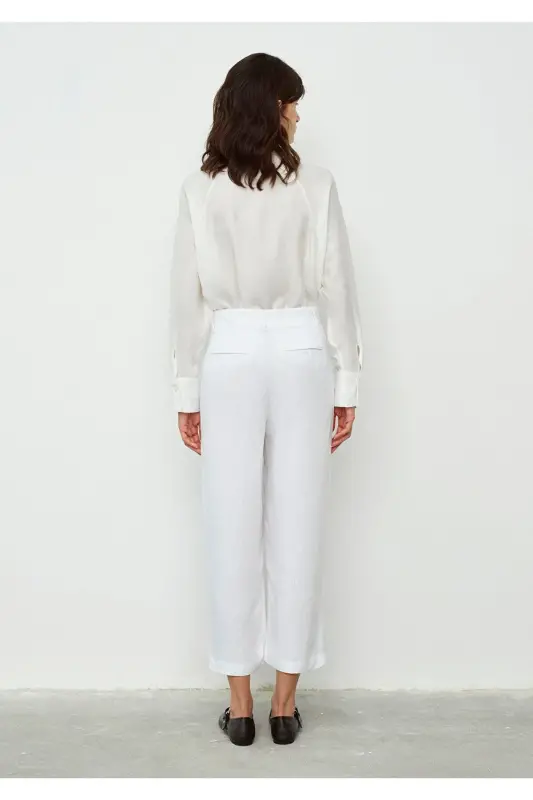 White Culotte Trousers 1010781-70057 - 3