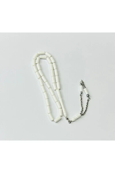 White Cut Amber Tasbih - 1