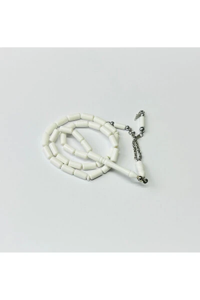 White Cut Amber Tasbih - 2