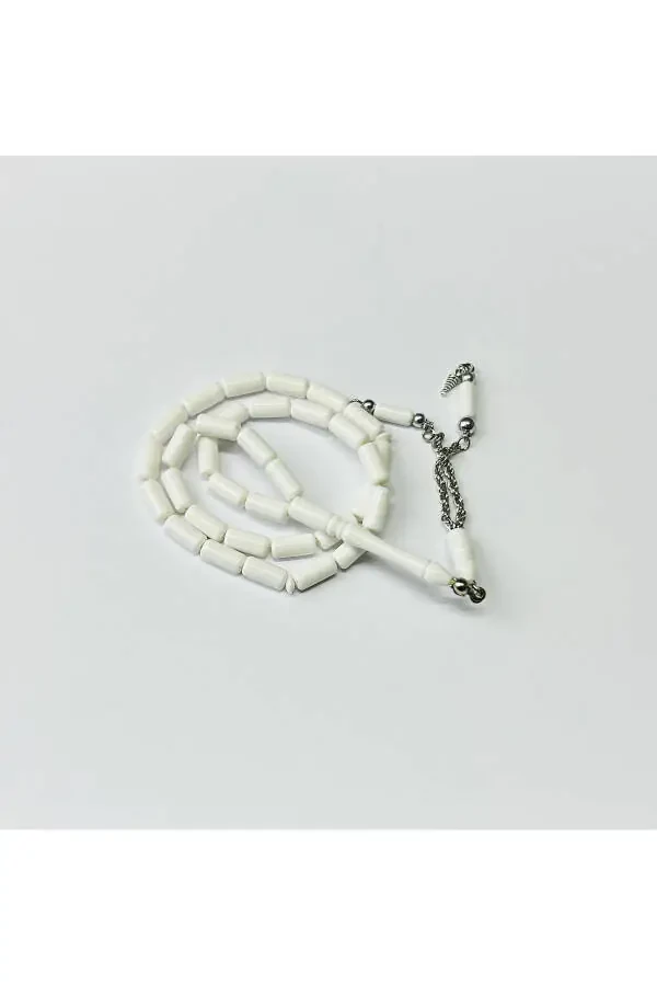 White Cut Amber Tasbih - 2