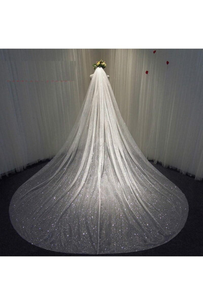 White Dense Plaster Spray Glitter Veil Model 3 Meter White - 7