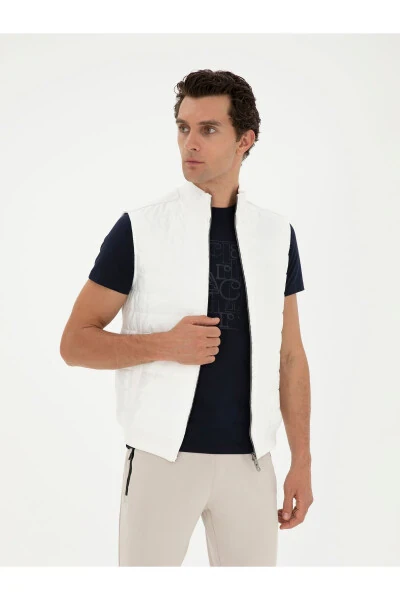 White Down Vest (50287900-VR013) - CACHAREL