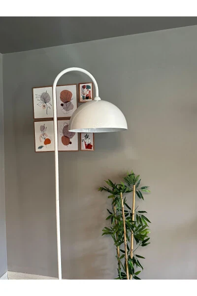 White Floor Lamp Modern Decorative Metal Living Room Study Room - 30