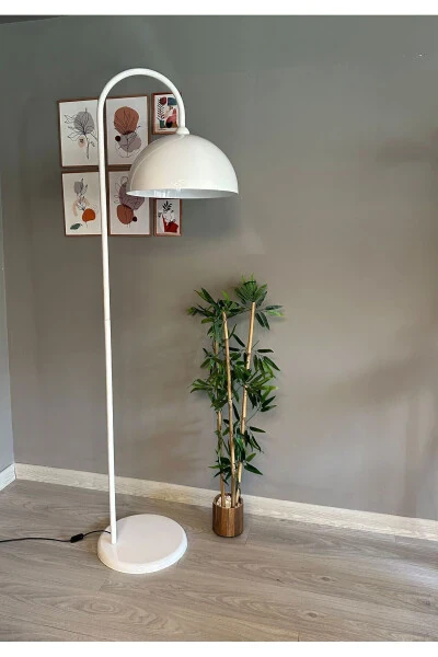 White Floor Lamp Modern Decorative Metal Living Room Study Room - 32