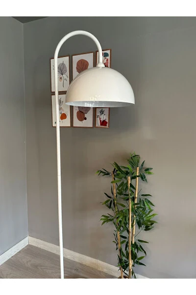 White Floor Lamp Modern Decorative Metal Living Room Study Room - 21