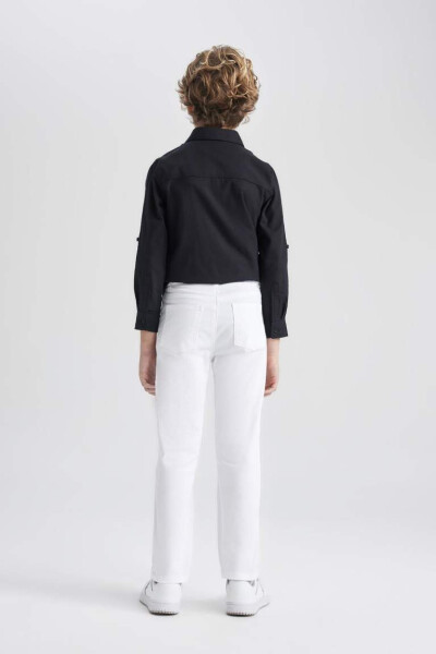 White Gabardine Trousers for Boys - 16