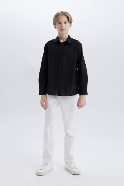 White Gabardine Trousers for Boys - 5