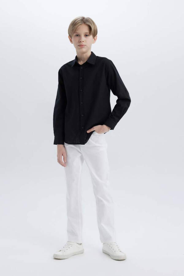 White Gabardine Trousers for Boys - 6