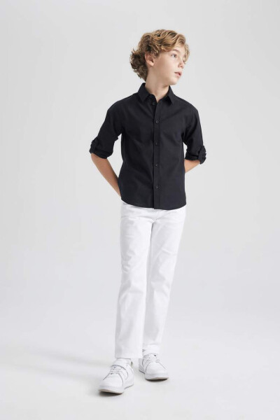 White Gabardine Trousers for Boys - 13