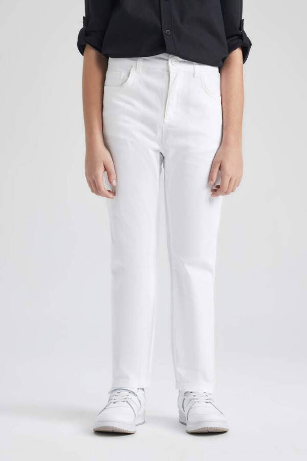 White Gabardine Trousers for Boys - 14