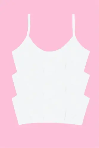 White Girl Kids Half Tank Top Non-Padded Cotton Training Bra 3-Pack - BÜYÜKBEDENIZ (1)