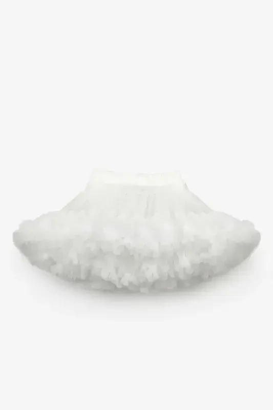 White Girls Kids Tutu Skirt - Bonita-White - 1
