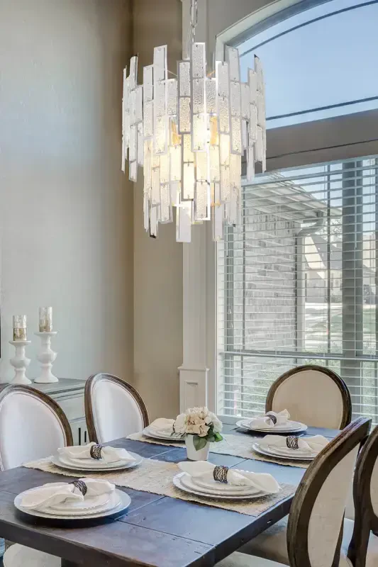 White Glass 5-Piece Chandelier Pendant Lamp Bedroom Living Room Kitchen Hallway - Silver - AG LIGHTDESIGN