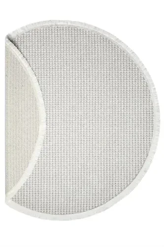 White Grey Soft Circle Rug Carpet Living Room Kitchen Hallway Runner Woven Machine Made Rug 0014 CIRCLE-Light Grey 1 - 1