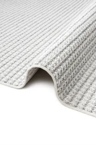 White Grey Soft Textured Rug Carpet Living Room Kitchen Hallway Runner Woven Machine Carpet 0014-Light Grey 
