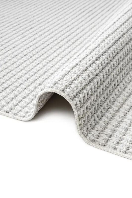White Grey Soft Textured Rug Carpet Living Room Kitchen Hallway Runner Woven Machine Carpet 0014-Light Grey - ELIZ HOME