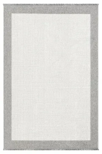 White Grey Soft Woven Carpet Bordered Living Room Kitchen Hallway Runner Woven Machine Carpet 0020-White 44 - 8