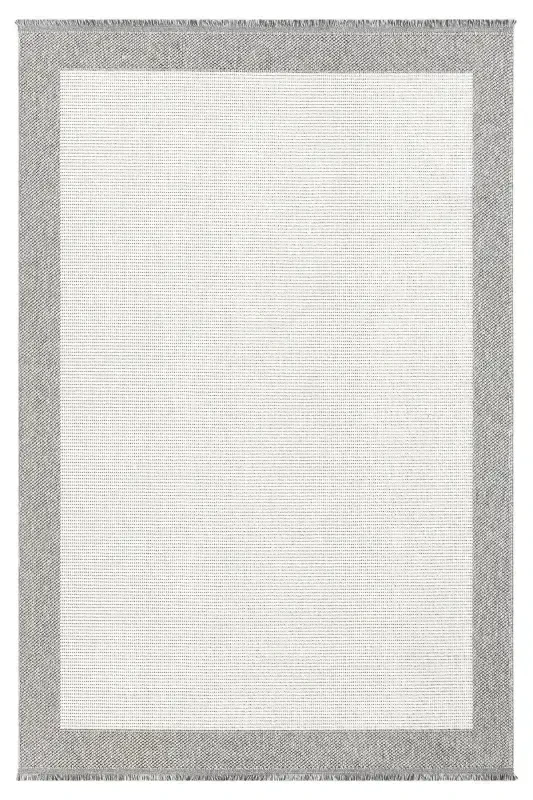 White Grey Soft Woven Carpet Bordered Living Room Kitchen Hallway Runner Woven Machine Carpet 0020-White 44 - 8