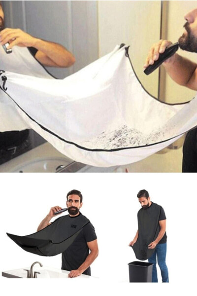 White Hair Beard Cutting Shaving Apron - 2