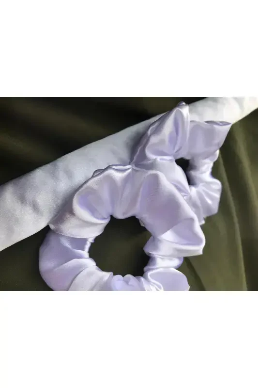 White Heatless Hair Styling Set Satin Hair Sausage Hair Curler Set Hair Styler-White - 3