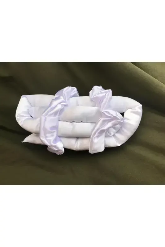 White Heatless Hair Styling Set Satin Hair Sausage Hair Curler Set Hair Styler-White - 4