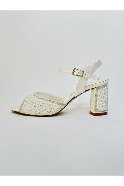 White Heeled Bridal Shoes - 1