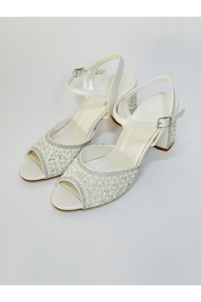 White Heeled Bridal Shoes - 2