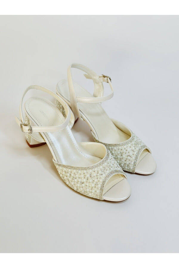 White Heeled Bridal Shoes - 3