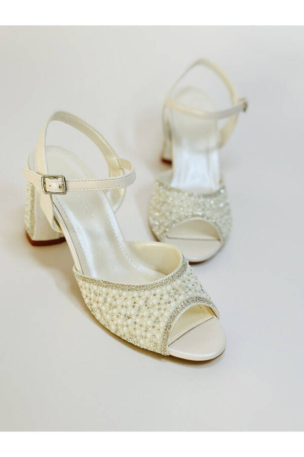 White Heeled Bridal Shoes - 4