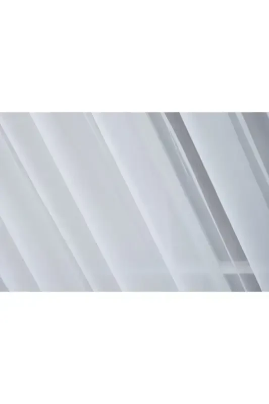 White High Quality Iron Free Plain Tulle Curtain Turner Pileless Shirring Tape-White - 3