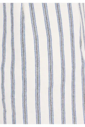 White high-waisted, pocketed shorts for women (regular fit) - 6